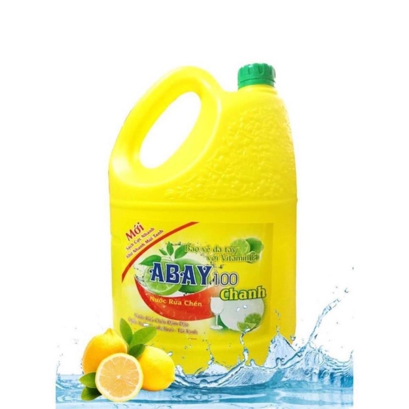 Nước rửa chén hương chanh Abay Chann 4kg siêu tiết kiệm