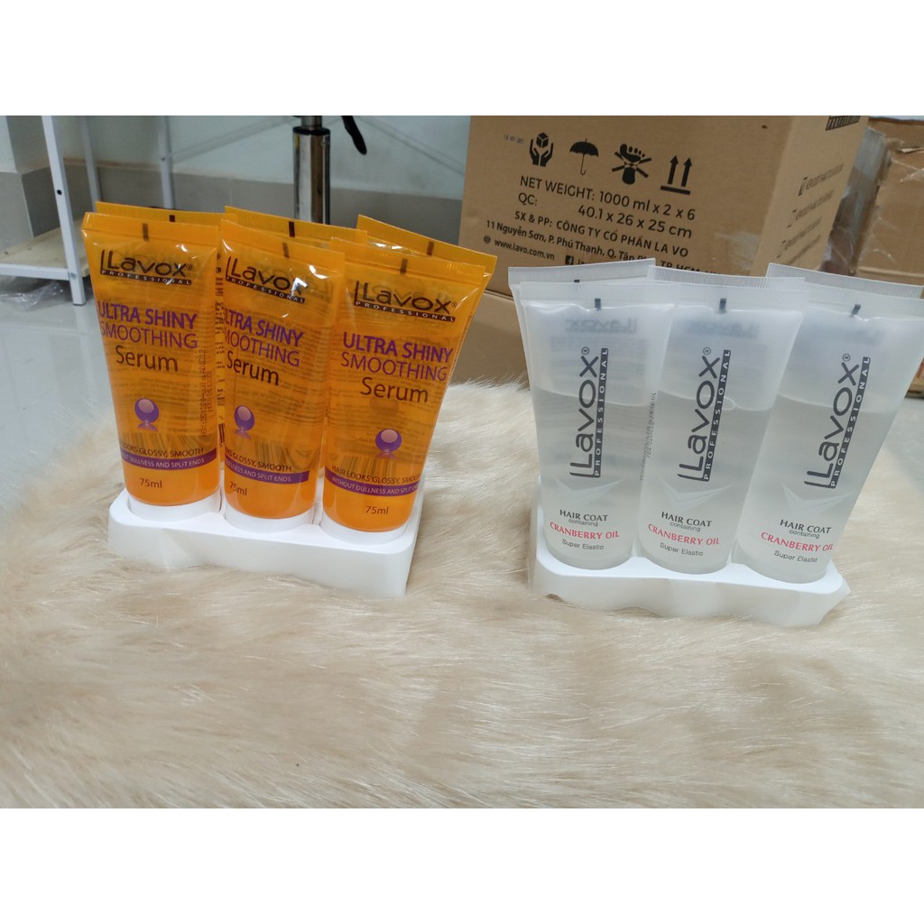 Serum dưỡng bóng , giữ nếp tóc lavox dạng tuýp 60ml dưỡng ẩm,giữ nếp tóc nuôi dưỡng tóc khỏe, óng ả cải thiện xơ, hư tổn.freeship