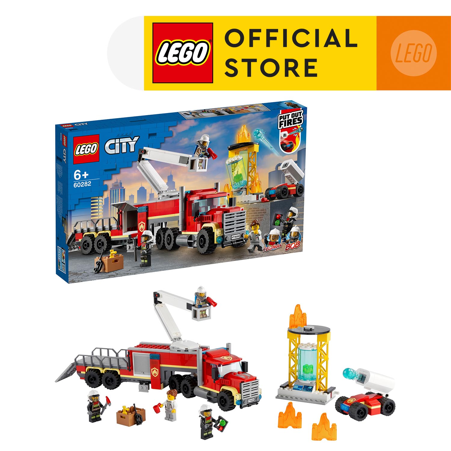 Đồ Chơi Lắp Ráp - LEGO CITY 60282 Xe Đầu Kéo Chữa Cháy ( 380 Chi tiết) Bộ gạch đồ chơi lắp ráp cho trẻ em