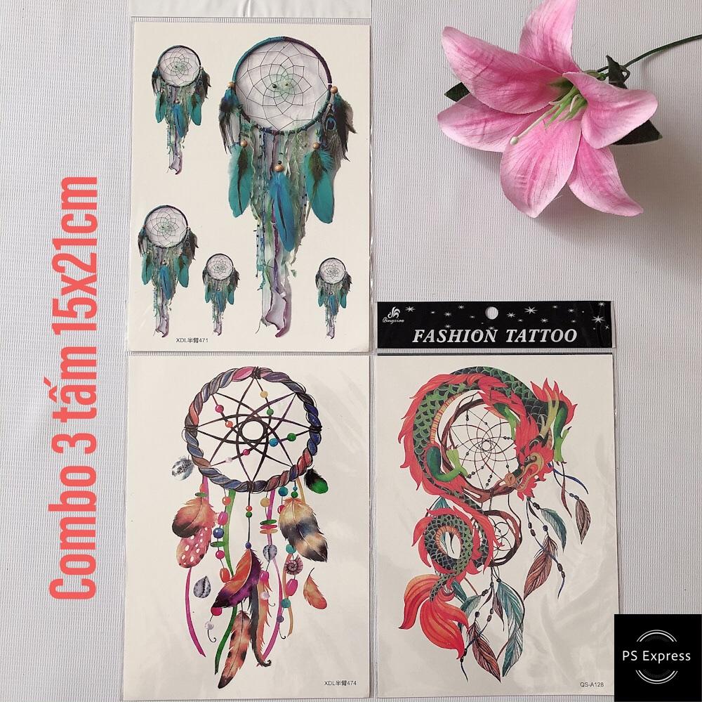 Combo 3 tấm hình xăm dán 15x21cm