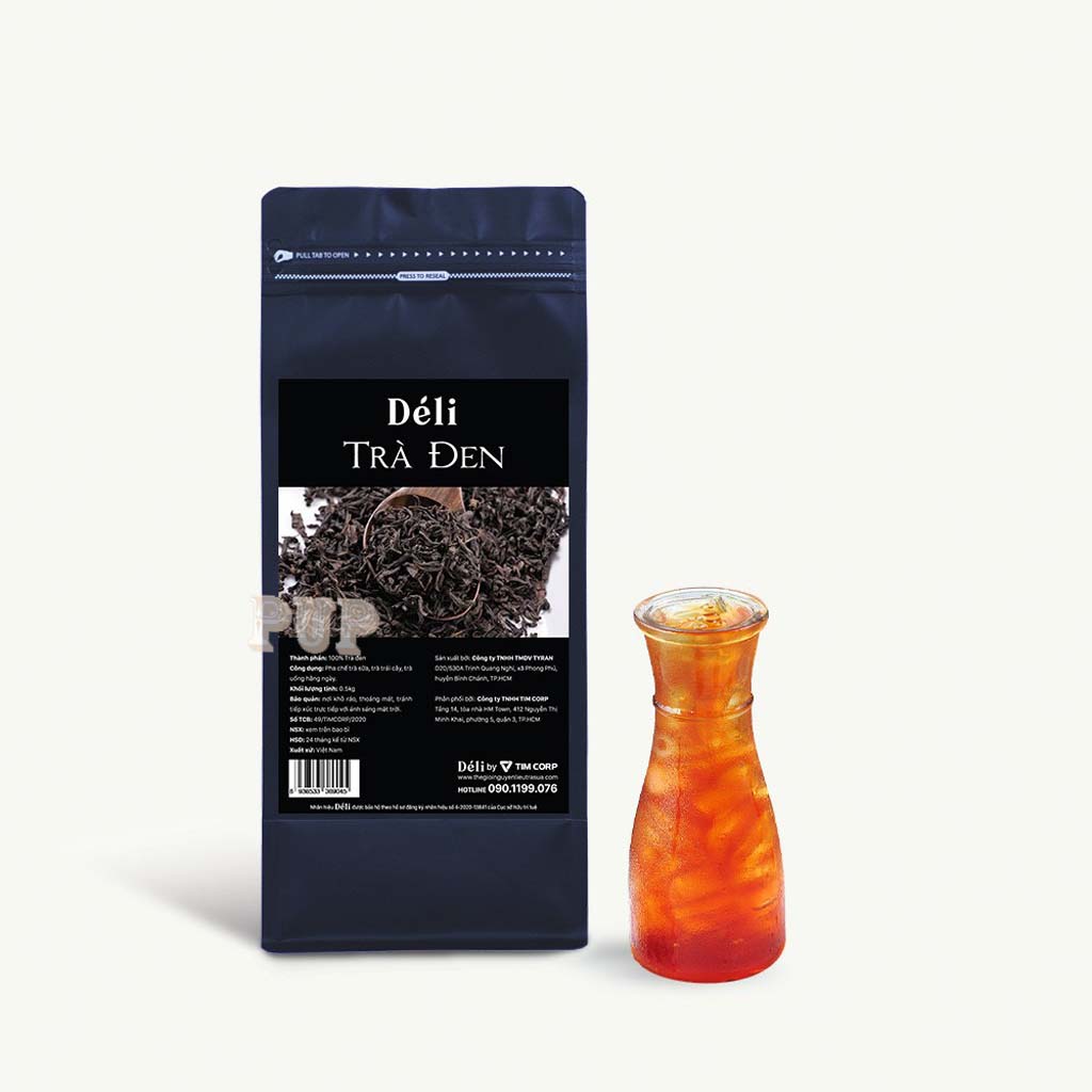 Trà đen pha hồng trà, trà trái cây, trà sữa deli gói 500g
