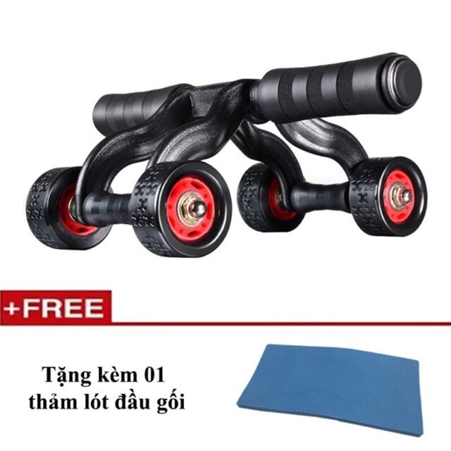Con lăn tập cơ bụng 4 bánh cao cấp KAMA Ab Roller,dụng cụ tập thể hình,tập GYM,dụng cụ tập thể lực, dụng cụ tập cơ bụng sáu múi