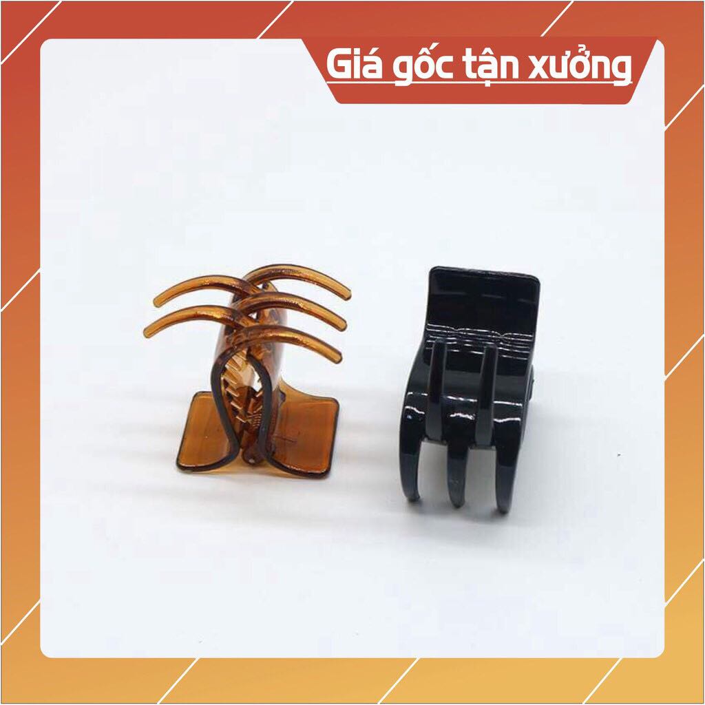 Combo 5 kẹp tóc càng cua 5 răng mix màu Nâu Đen