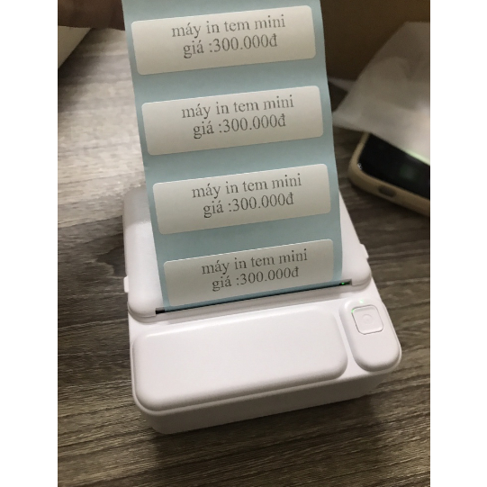 Máy in tem nhãn mini X5 kết nối bluetooth, in tem nhãn cỡ 40x30mm, 58x15mm