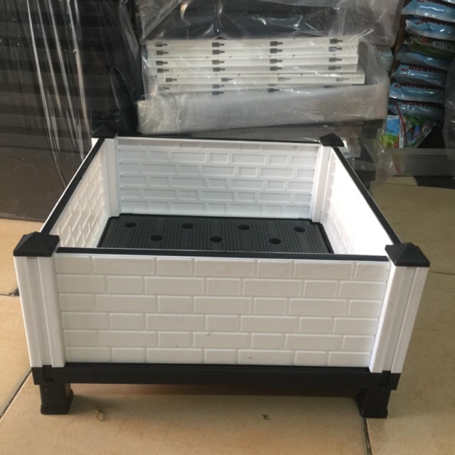 Chậu nhựa lắp ghép, lắp ráp thông minh trồng rau sạch (40x40x20cm)