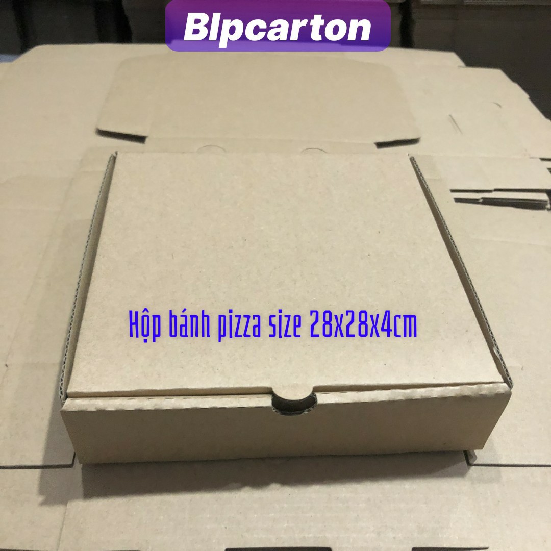 Combo 10 hộp đựng bánh pizza size 28x28x4cm