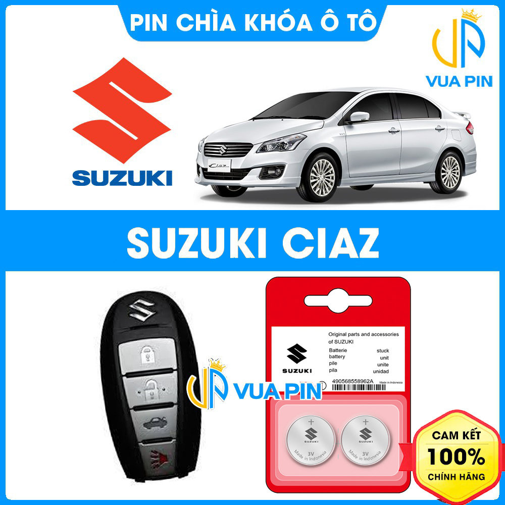 Pin chìa khóa ô tô Suzuki Ciaz chính hãng Suzuki sản xuất tại Indonesia 3V