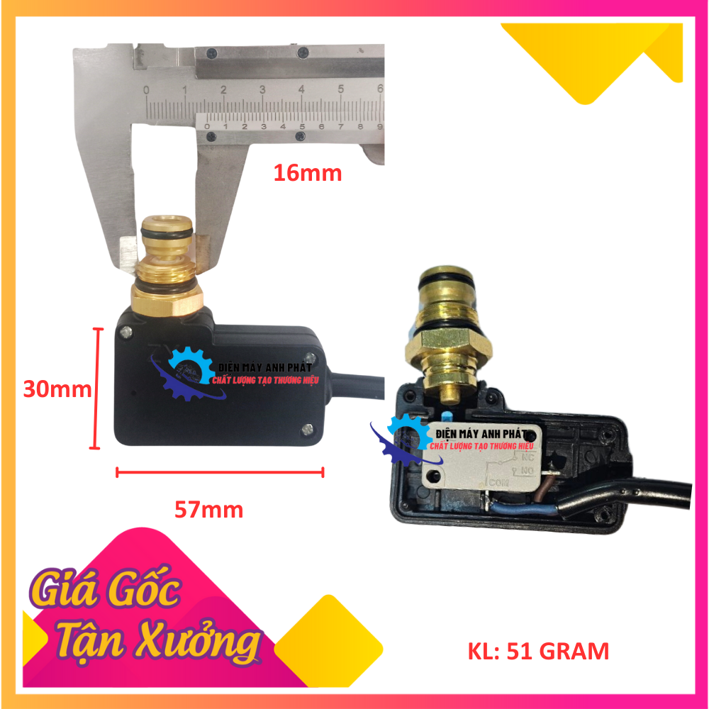 [Sỉ]Cụm rờ le áp trực tiếp nhiều loại kích thước,ĐK ren 16 18 mm,sử dụng cho mọi máy xịt rửa xe, relay