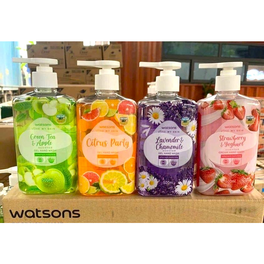 [Chính Hãng] NƯỚC RỬA TAY - GEL RỬA TAY WATSONS LOVE MY SKIN 500ML THÁI LAN