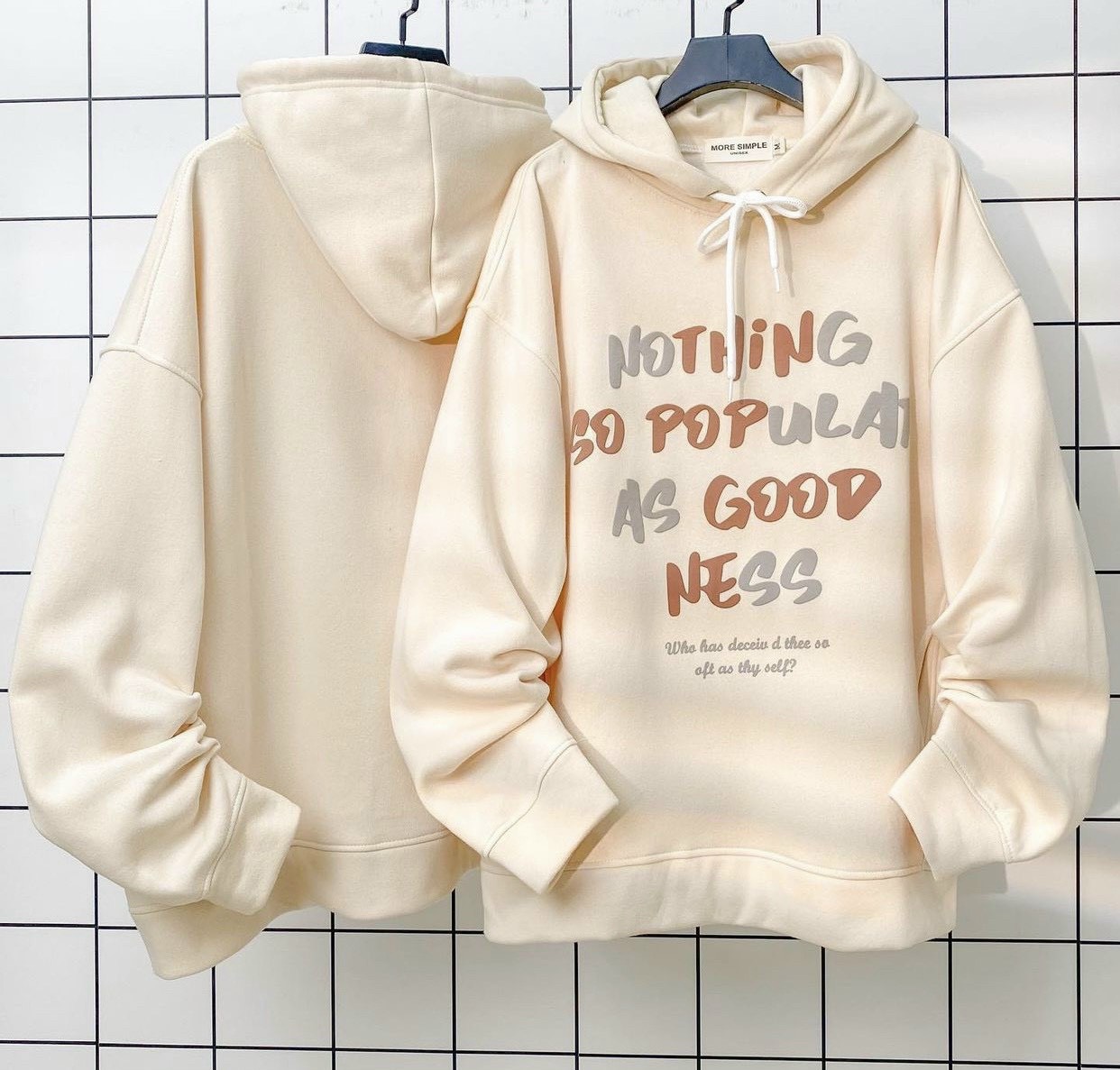 Áo hoodie unisex nothing siêu cute tay bồng nón 2 lớp, áo khoác nỉ chống nắng chống gió lạnh -phaleshop