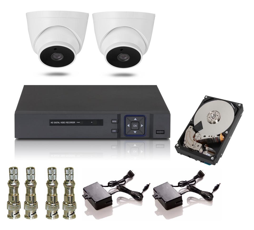 Bộ 2 camera giám sát an ninh eca-11013+ ổ cứng 160gb+ jack xịn bh 12 tháng