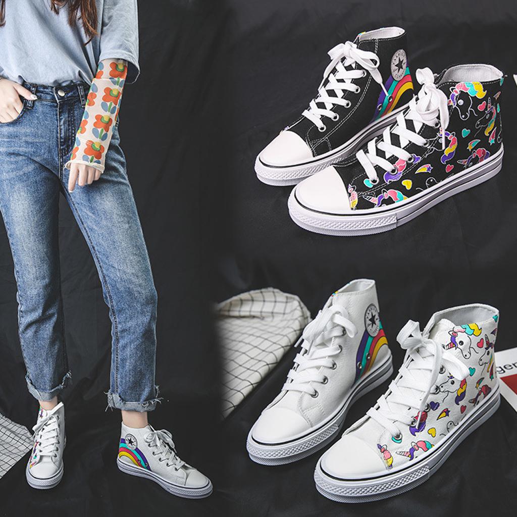Giày sneaker nữ- Giày sneaker nữ trắng cao cổ- CCCV- giày thể thao nữ giá rẻ có 2 màu đen và trắng -Hang Ke