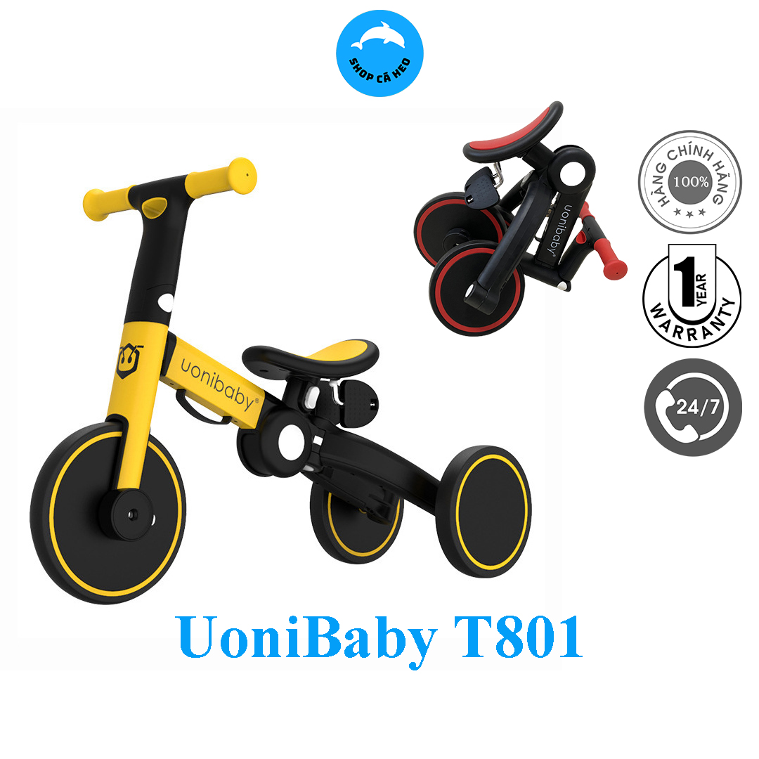 Xe Đẩy Đa Năng 4 Trong 1 UoniBaby T801 Kết Hợp Xe Chòi Chân Trẻ Em Và Xe Đạp Gấp Gọn Cho Bé Từ 1 Đến