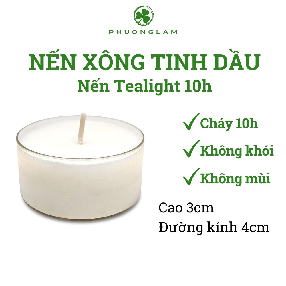 Nến trang trí đốt liên tục 10 giờ không khói không mùi, trang trí tiệc cafe tạo không gian sang trọng màu trắng