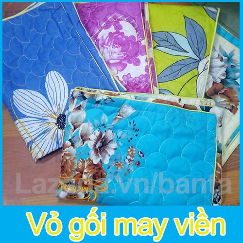 Bộ 2 vỏ gối nằm 40 x 60 cm chần bông, may viền (giao màu ngẫu nhiên)