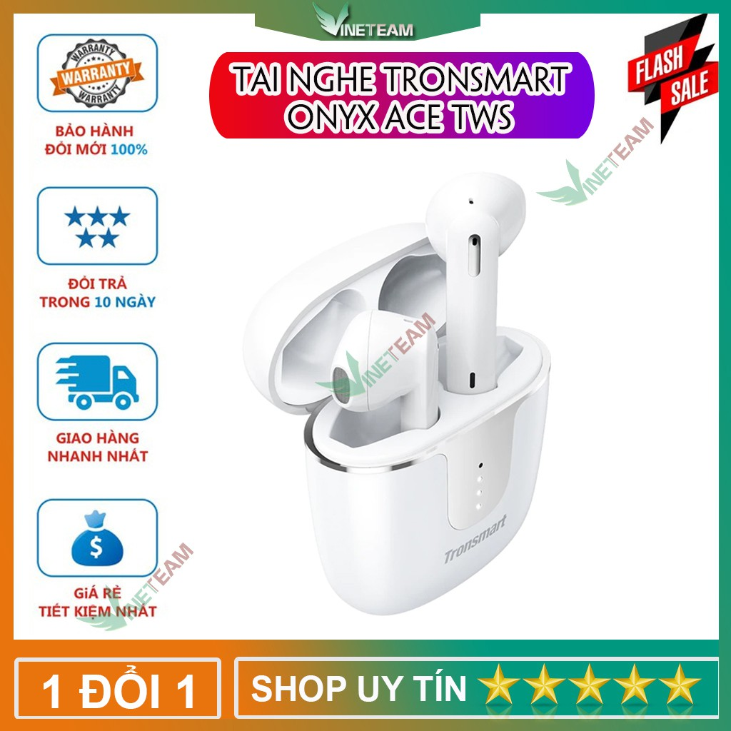 Tai nghe bluetooth tronsmart onyx ace tws4 micro chống nước ipx5 tích hợp công nghệ qualcomm aptx hủy tiếng ồn -dc4081