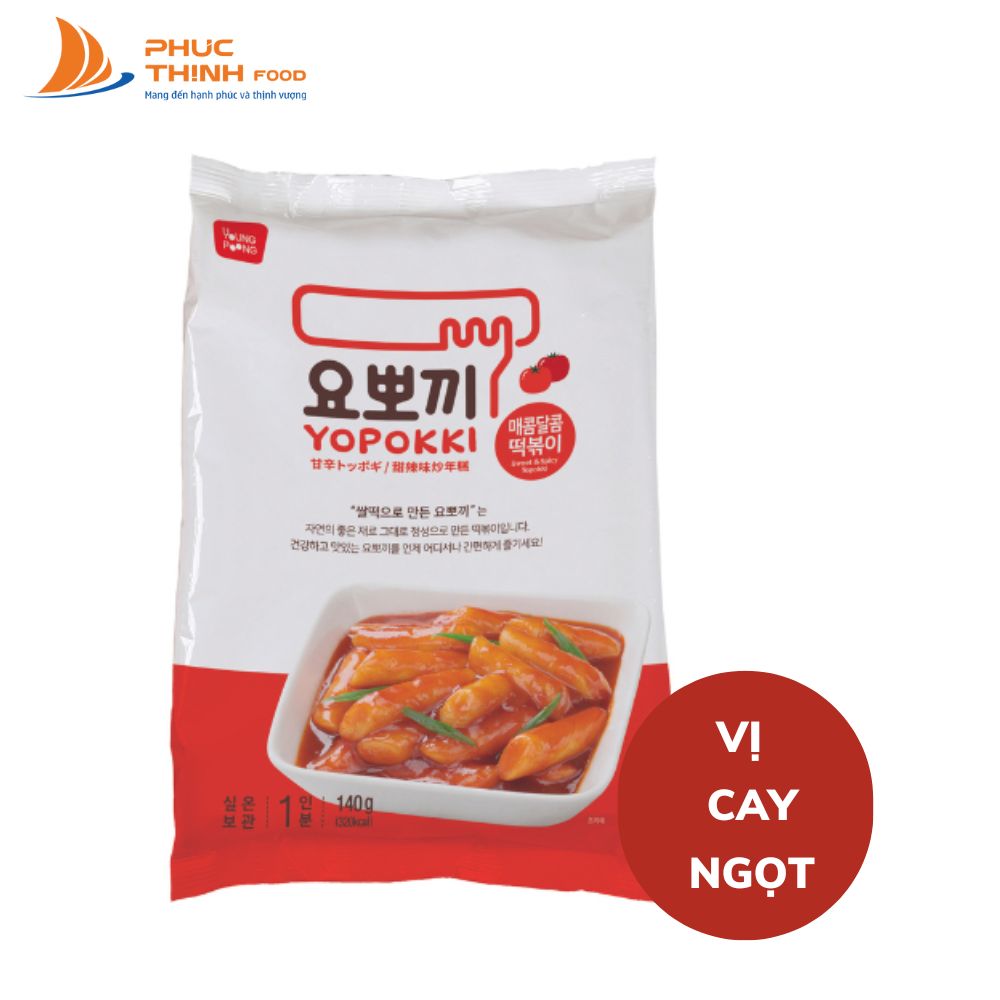 Bánh gạo Hàn Quốc Yopokki vị cay ngọt gói 140g