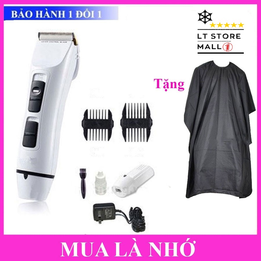 Tông Đơ Cắt Tóc Hàn Quốc Codos T6 Kèm Áo Choàng Cắt Tóc Chống Nước