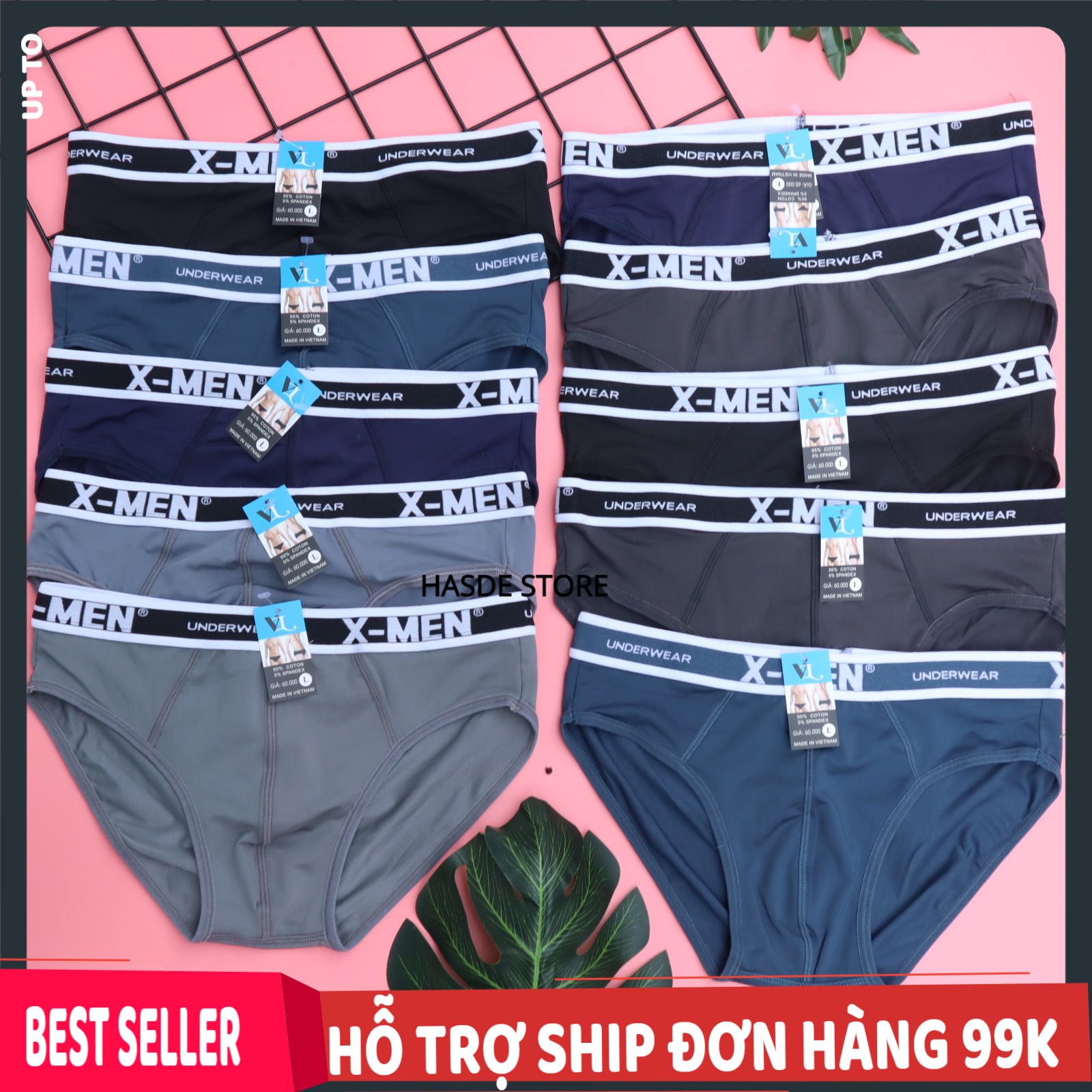 Combo 7 Quần Lót Nam XM cao cấp giành cho nam giới chất liệu vải tốt