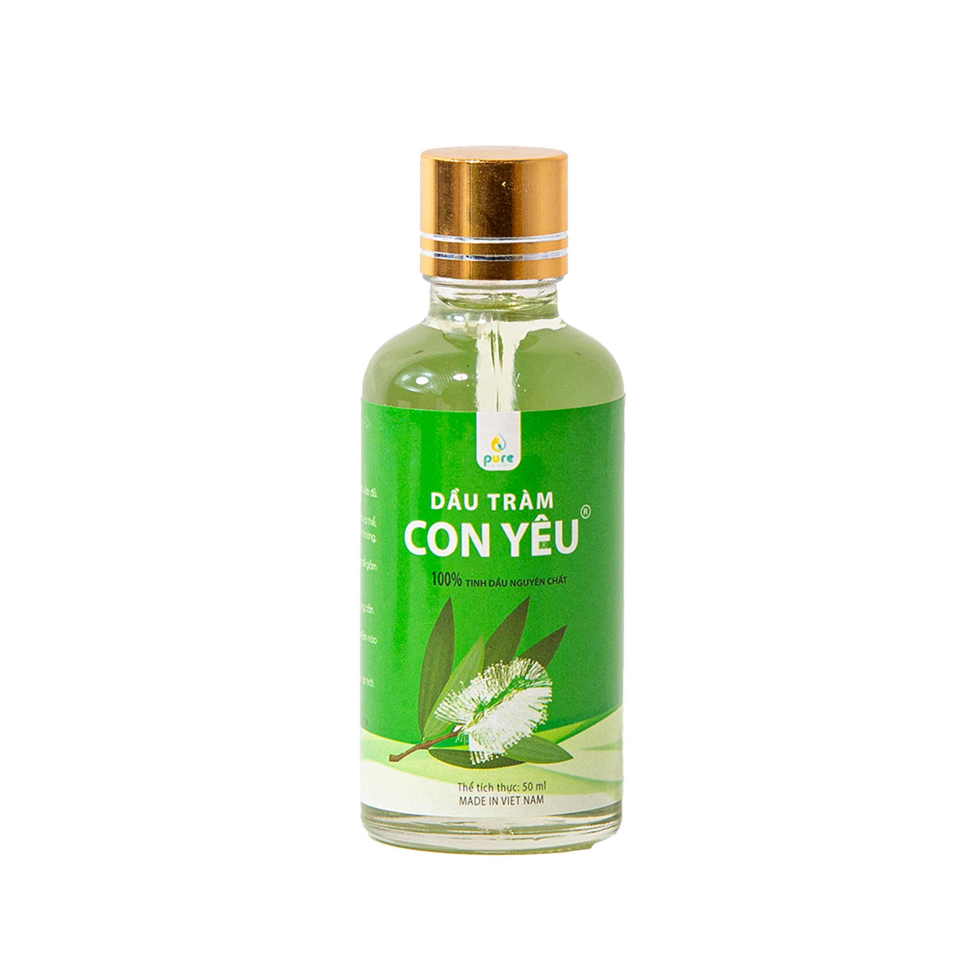 Dầu Tràm Con Yêu 100% tinh dầu thiên nhiên - Giúp làm ấm người, phòng cảm lạnh chai 50ml - Tinh dầu thiên nhiên, an toàn cho sức khỏe gia đình