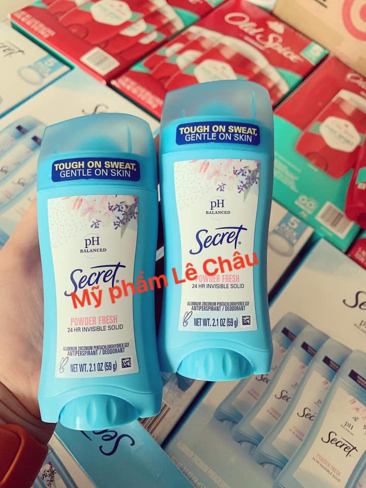 Sáp lăn khử mùi Secret pH Balance Powder Fresh 24H Invisible 59g