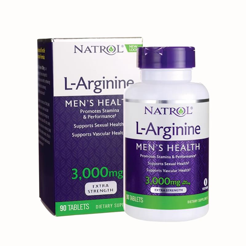 Viên uống tăng cường sinh lý cho nam giới từ Natrol L-Arginine 3000mg 90 viên