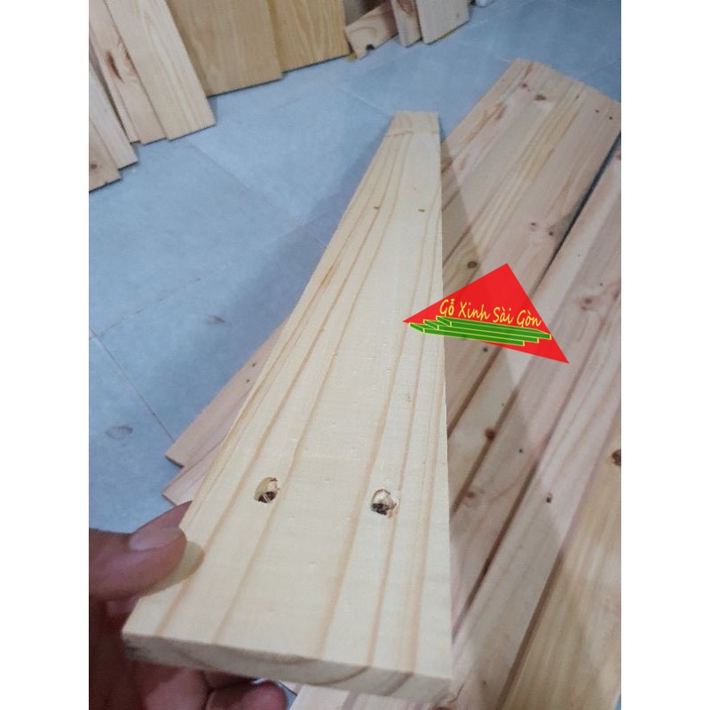 Bó 5 thanh gỗ thông pallet 1m2 rộng 9.5cm dày 1.5cm đã bào láng đẹp 4 mặt