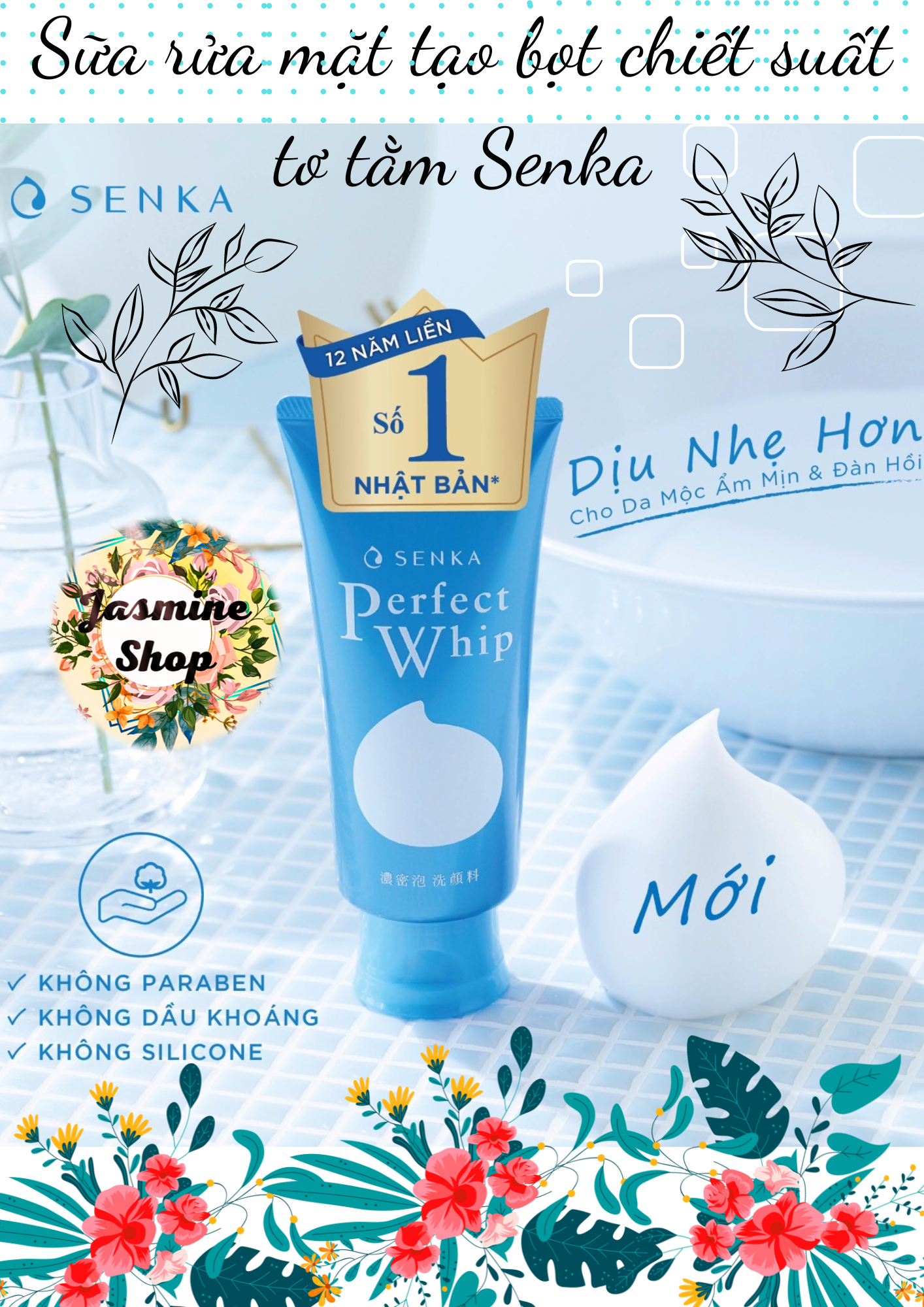 Sữa rửa mặt tạo bọt senka perfect whip u 120g