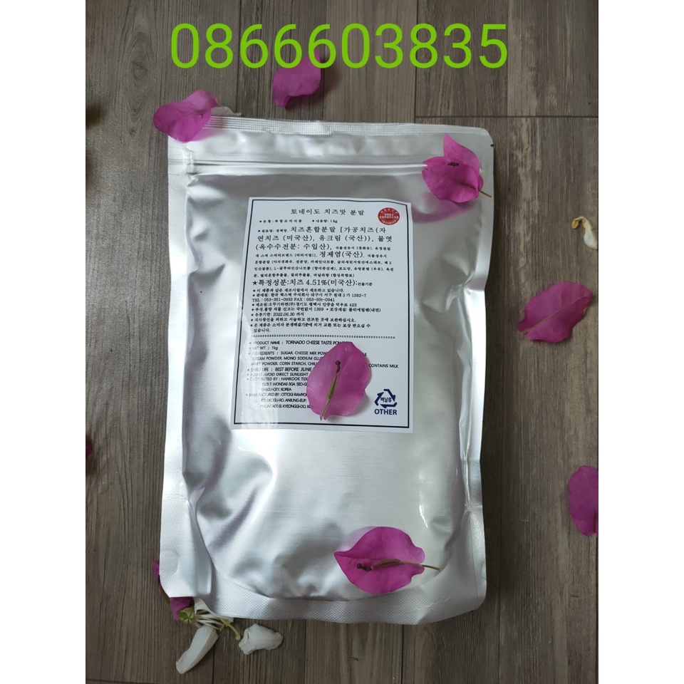 Bột phô mai phomai lắc Hàn Quốc 1kg