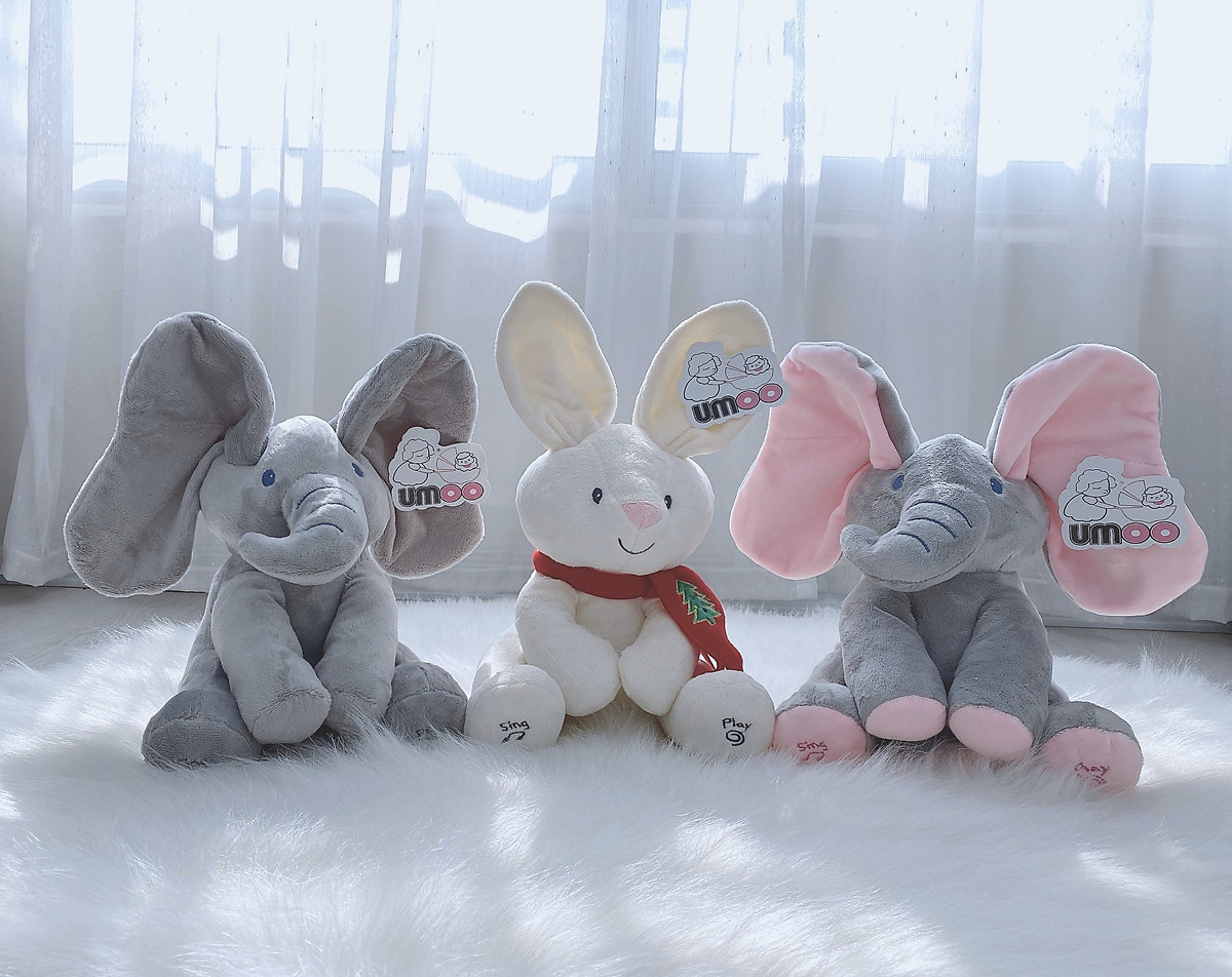 Thỏ ú òa , Voi ú òa phát nhạc Umoo Peekaboo siêu đáng yêu dành cho bé, hàng chính hãng - Seed House