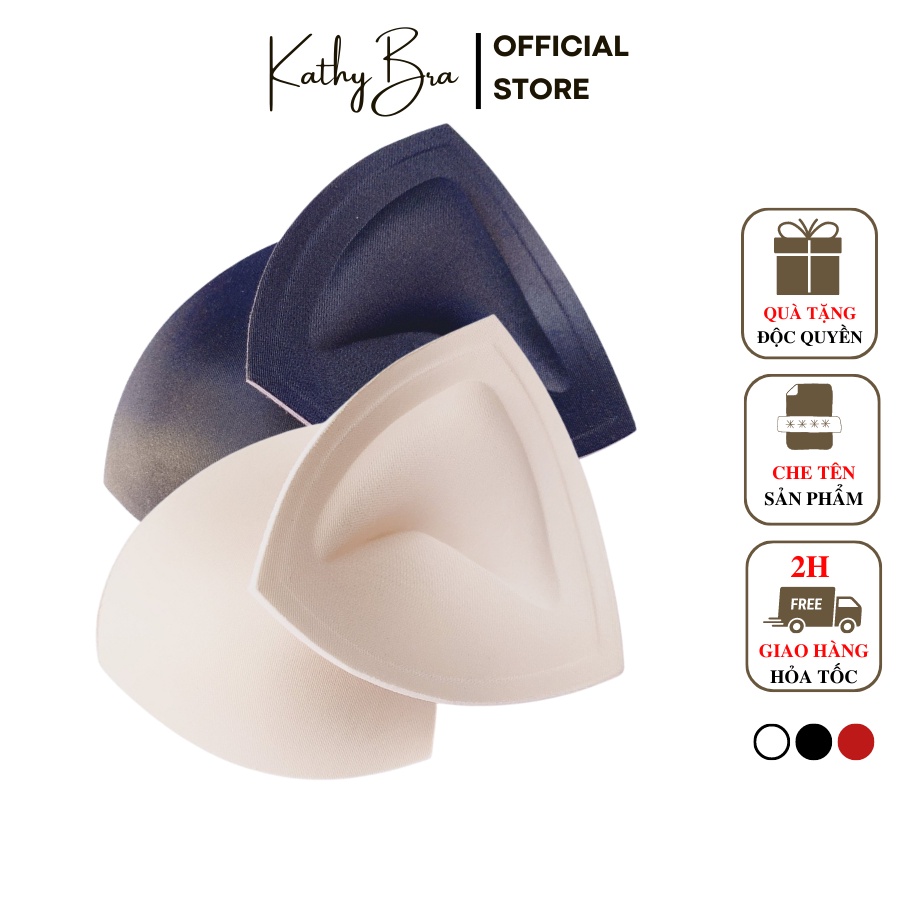 D07 1 cặp miếng mút độn ngực kathy bra hình tam giác độn ngực đệm vừa 1cm