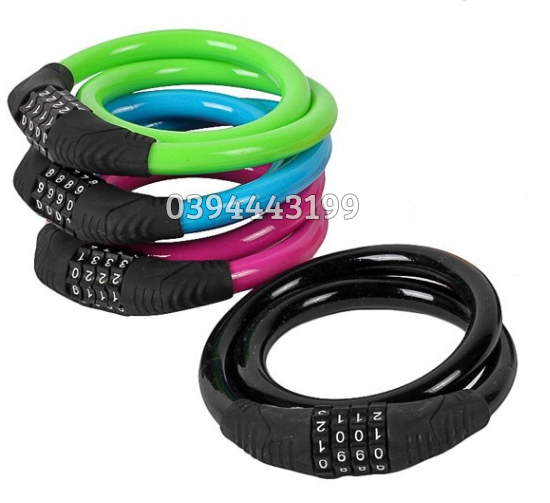 Khóa dây số chống trộm Xe đạp 4 số đổi được mật khẩu