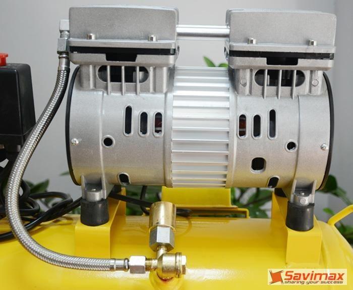 Máy nén khí không dầu giảm âm Wing TW-OF550-9L, 9 lít, màu vàng cam trắng