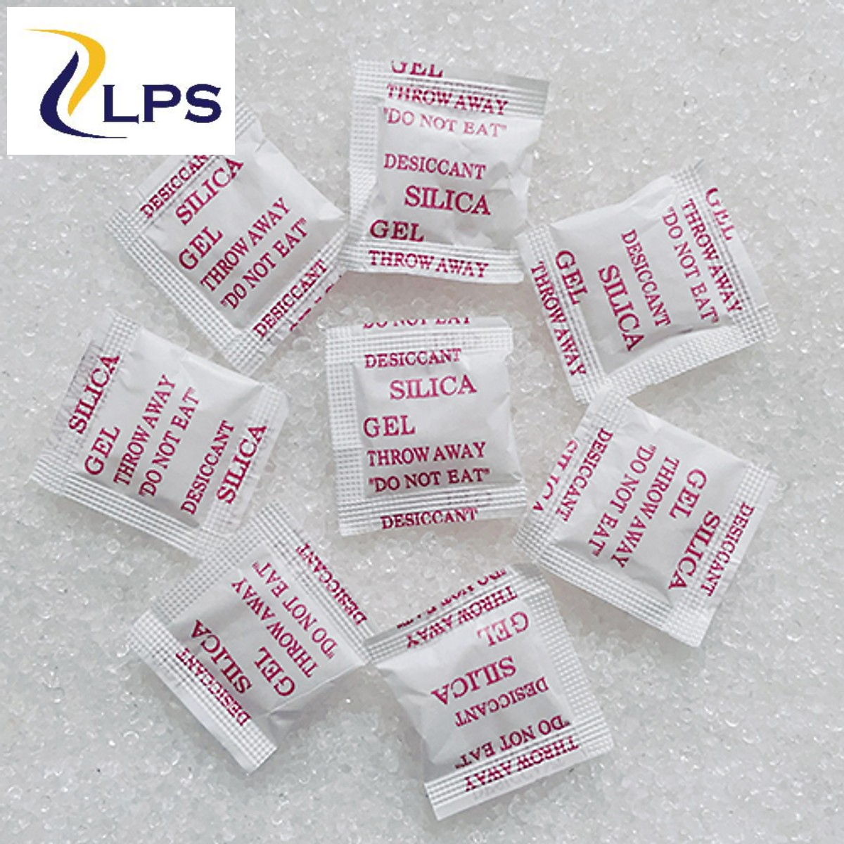 Gói hút ẩm Silicagel loại 1gram dùng đa năng (1kg có 1000 gói nhỏ kích thước 3x3,5cm) vỏ trắng đỏ