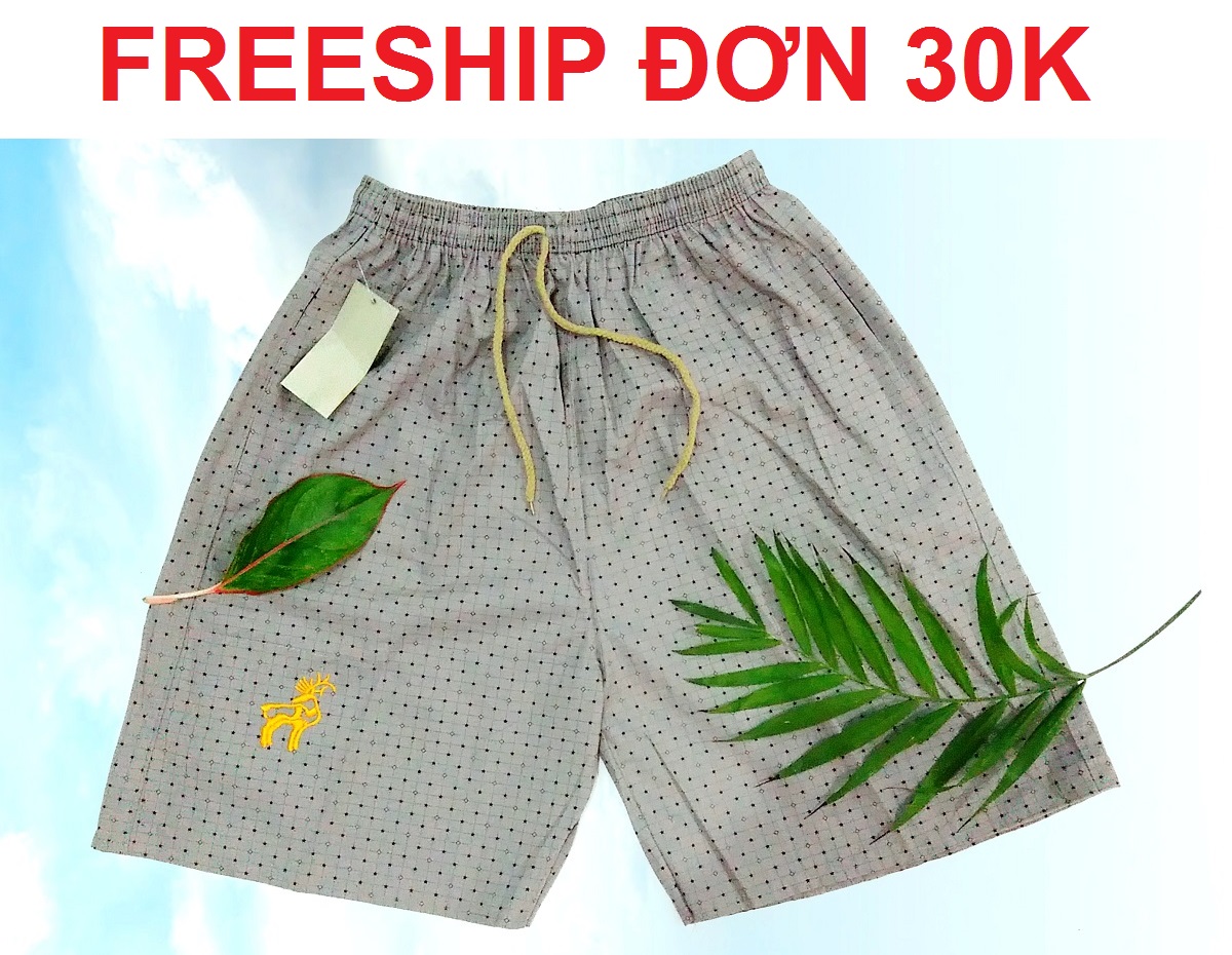 Quần đùi nam quần short nam  chất liệu vải cotton in caro dày dặn thấm hút mồ hôi thoáng mát lưng thun co giãn tốt có dây dễ dàng thu rút có 2 túi khóa kéo + 1 TÚI SAU SIZE 40-90KG- MQ001