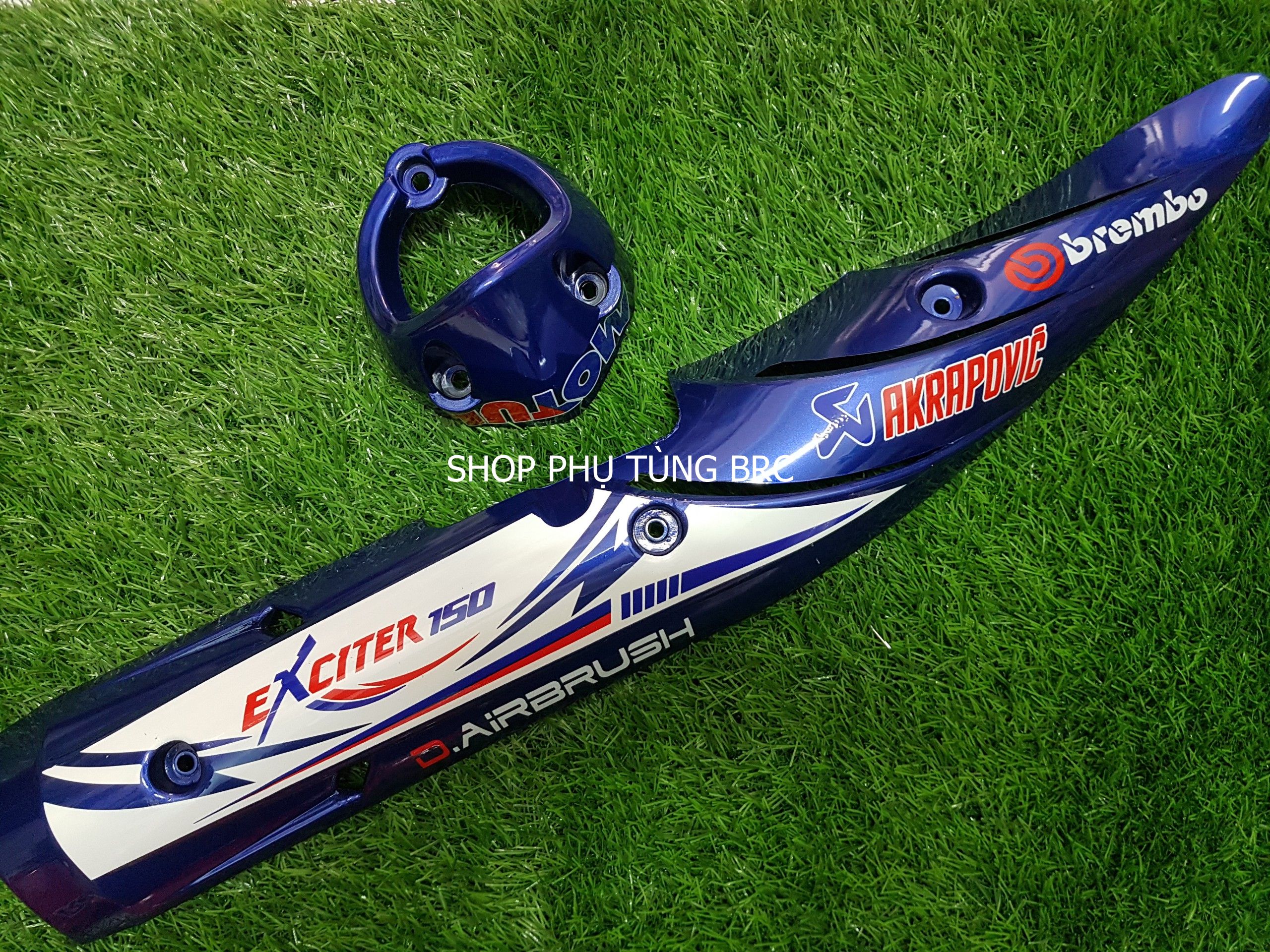 Bộ ốp pô và đuôi pô xe EXCITER 150 ( SL: 1 cái ốp pô + 1 cái ốp đuôi pô, A/E chọn màu trên đơn hàng).