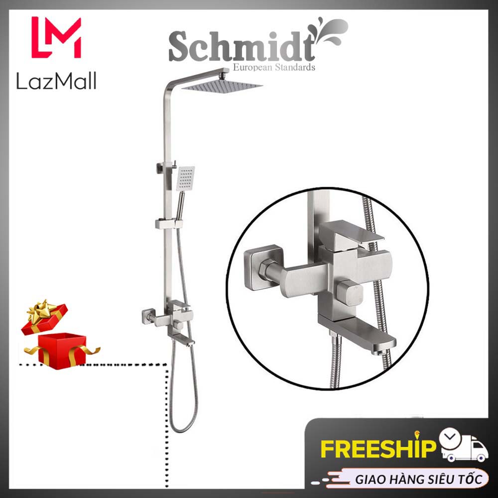 Bộ Vòi Hoa Sen Tắm Đứng Nóng Lạnh Schmidt Sen Tắm Đứng Nóng Lạnh Thiết Kế Kiểu Dáng Hiện Đại Tăng Vẻ Đẹp Thẩm Mĩ Cho Không Gian Nhà Tắm, Tiết Kiệm Nước Hiệu Quả - Hàng Chính Hãng