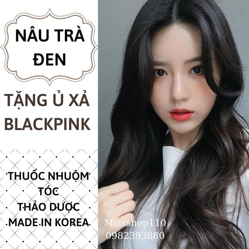 Thuốc nhuộm tóc nâu trà đen thảo dược hàn quốc