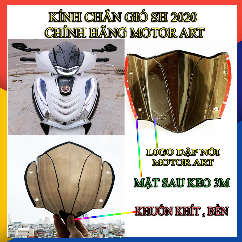 KÍNH CHẮN GIÓ SH 2020 ( MỚI CÓ MÀU ĐEN KHÓI)
