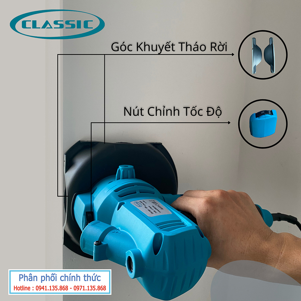 Máy chà nhám tường-Máy chà tường có hút bụi CLASSIC 710W [Chính Hãng]