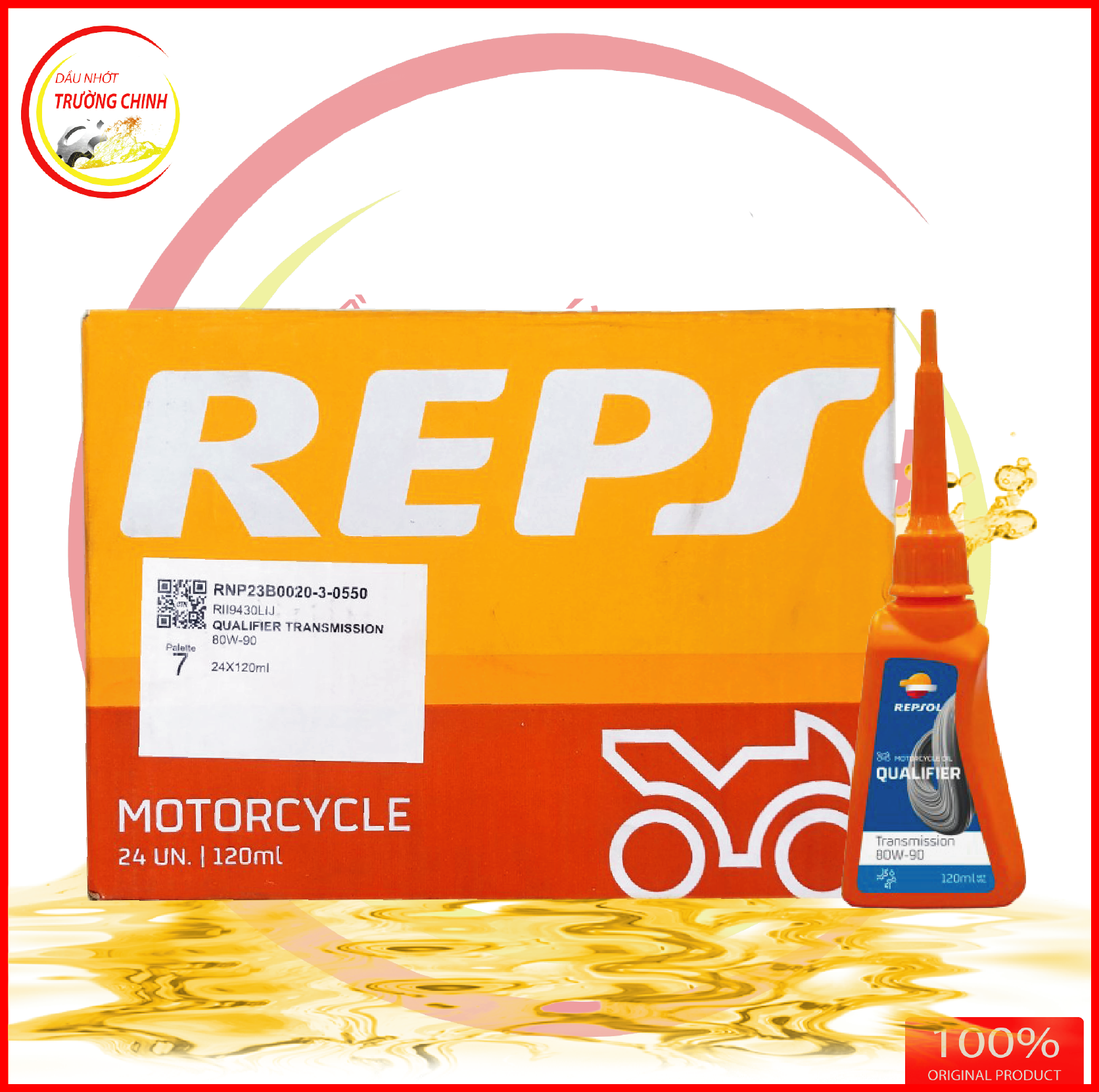 Thùng nhớt Hộp số - nhớt lap Repsol Gear Oil 80W90 120ML