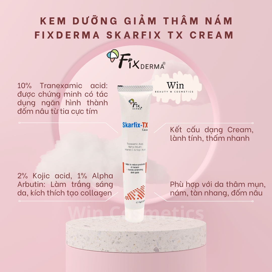 Kem Fixderma Skarfix TX dưỡng da mờ thâm, tàn nhang, Kem Skafix trắng sáng da [Hàng chính hãng]