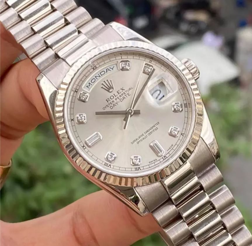[ KING TOP MUA 1 TẶNG 1 ] Đồng Hồ Nam Rolex142 Automatic Mặt Đính Đá - Size 36mm - Fullbox