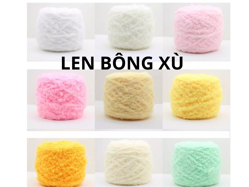 Len bông xù mềm nhẹ ấm áp,mướt