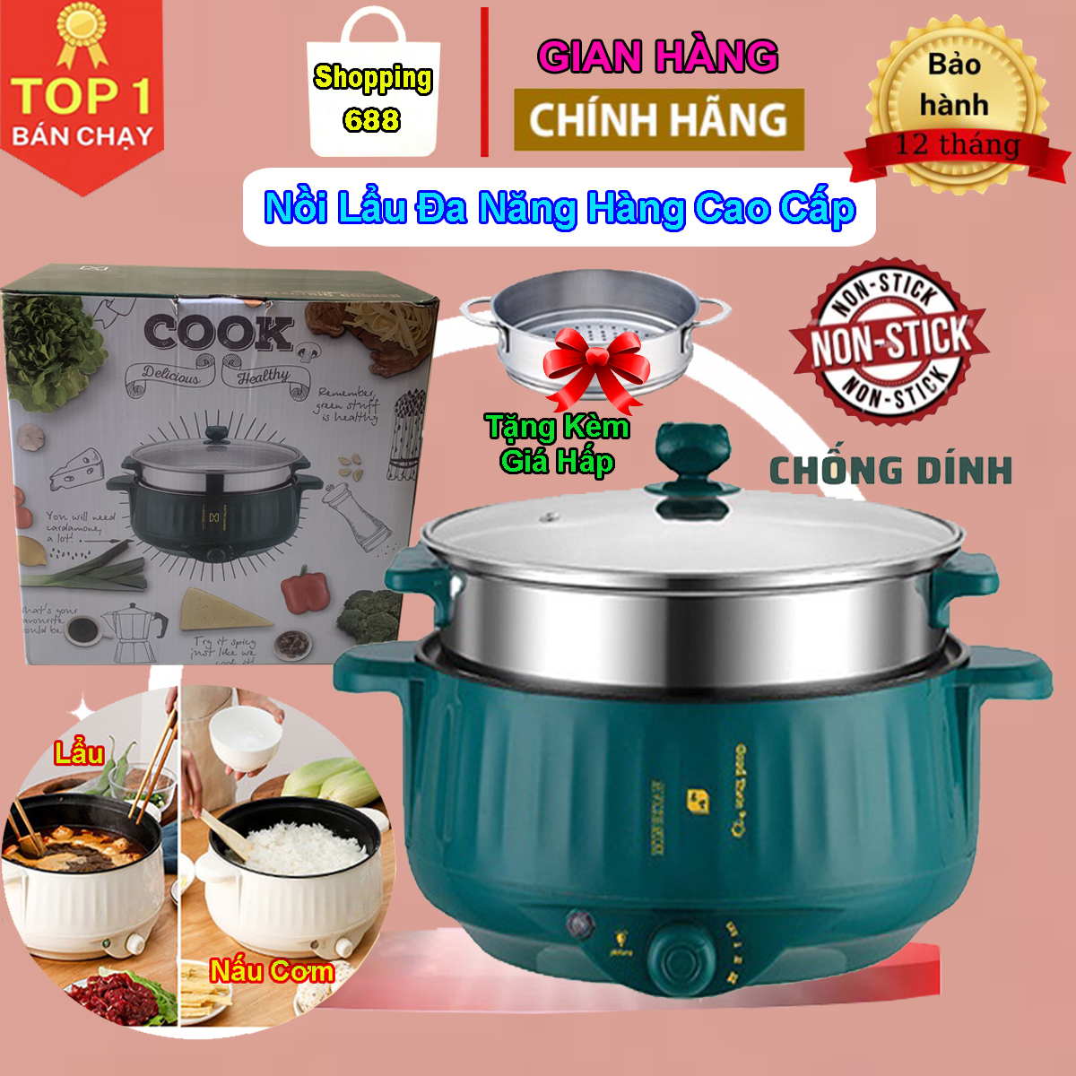 Nồi lẩu điện 26cm-28cm 3 nấc nhiệt, nồi lẩu điện đa năng, nồi lẩu điện 3 mức nhiệt, nồi lẩu mini đa năng, nồi lẩu đa năng, bếp điện mini, nồi lẩu hấp đa năng, bếp lẩu điện đa năng, nồi lẩu