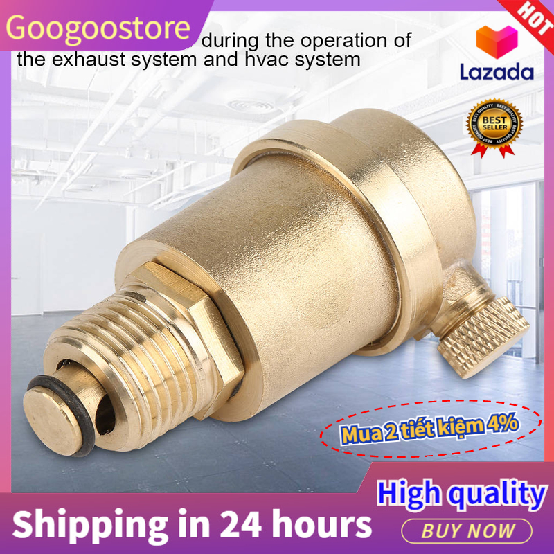 【Googoo】Van Thông Hơi Tự Động Bằng Đồng DN15 G1/2 Van Thông Hơi Cho Van Xả Khí Máy Nước Nóng Năng Lượng Mặt Trời Giảm Áp Lực