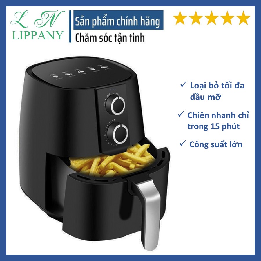 Nồi chiên không dầu 6 lít công suất lớn - nồi chiên không dầu đa năng cho gia đình