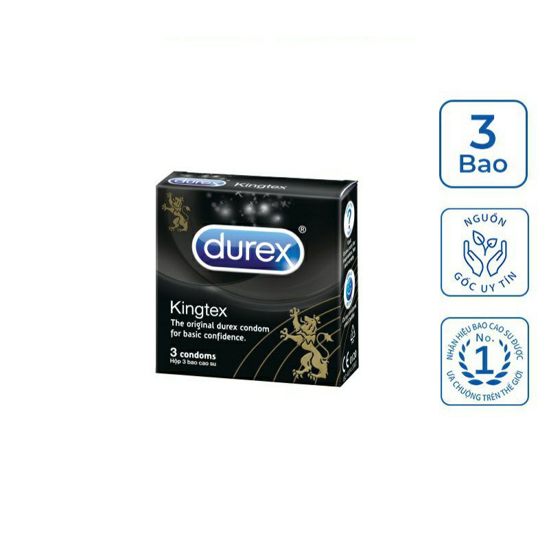 Bao cao su Durex Kingtex 3 bao