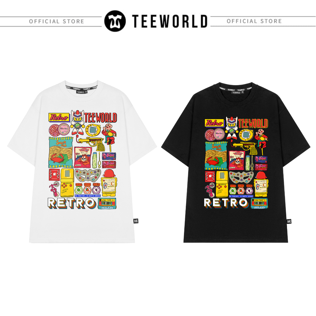 Áo thun Teeworld Retro T-shirt Nam Nữ Form Rộng Unisex
