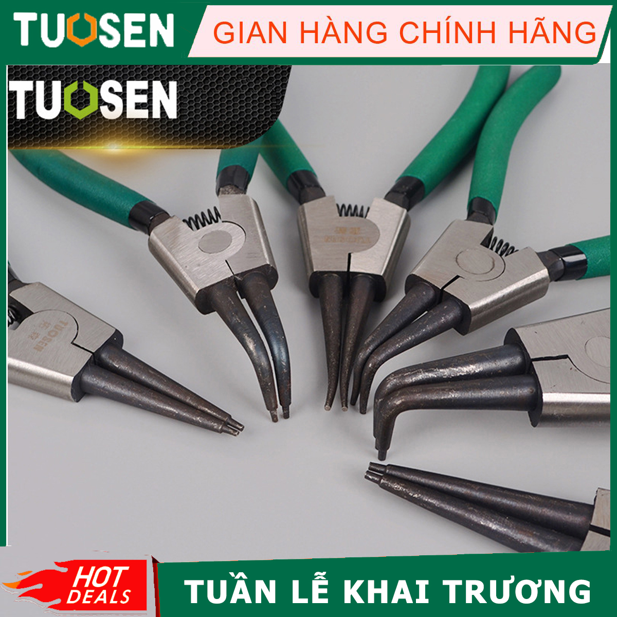 Kìm mở phe trong, phe ngoài, Mũi cong, mũi thẳng, mũi đôi, mũi đơn (kìm phanh) KÍCH CỠ 7INCH - TUOSEN (1 chiếc theo mã)